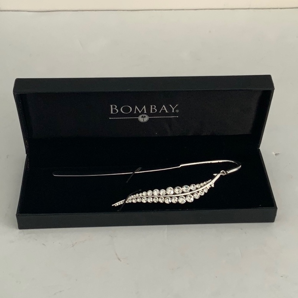 Crystal feather bookmark